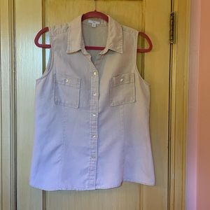 GAP Sleeveless Linen button-front shirt